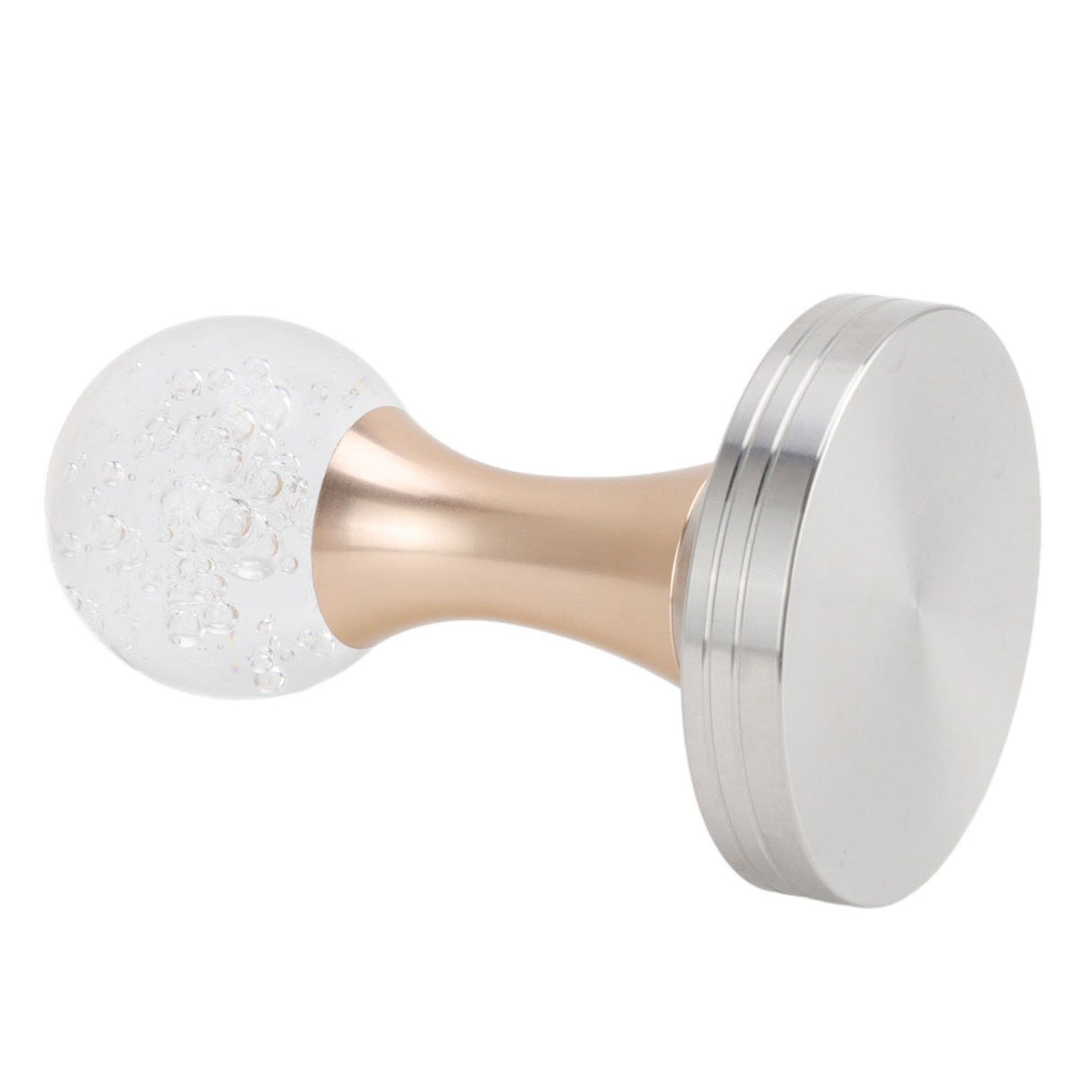 Crystal Ball Coffee Powder Tamper Stainless Steel Base Coffee Press Hammer for Kitchen Cafe Gold Pillar 53mm / 2.1in