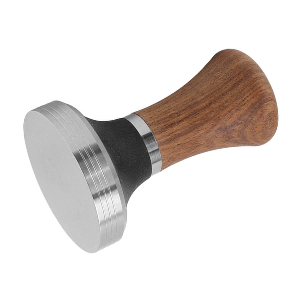 Coffee Tamper Stainless Steel Flat Bottom Coffee Hand Tamping Tool with Wooden Handle 51mm/2.0in