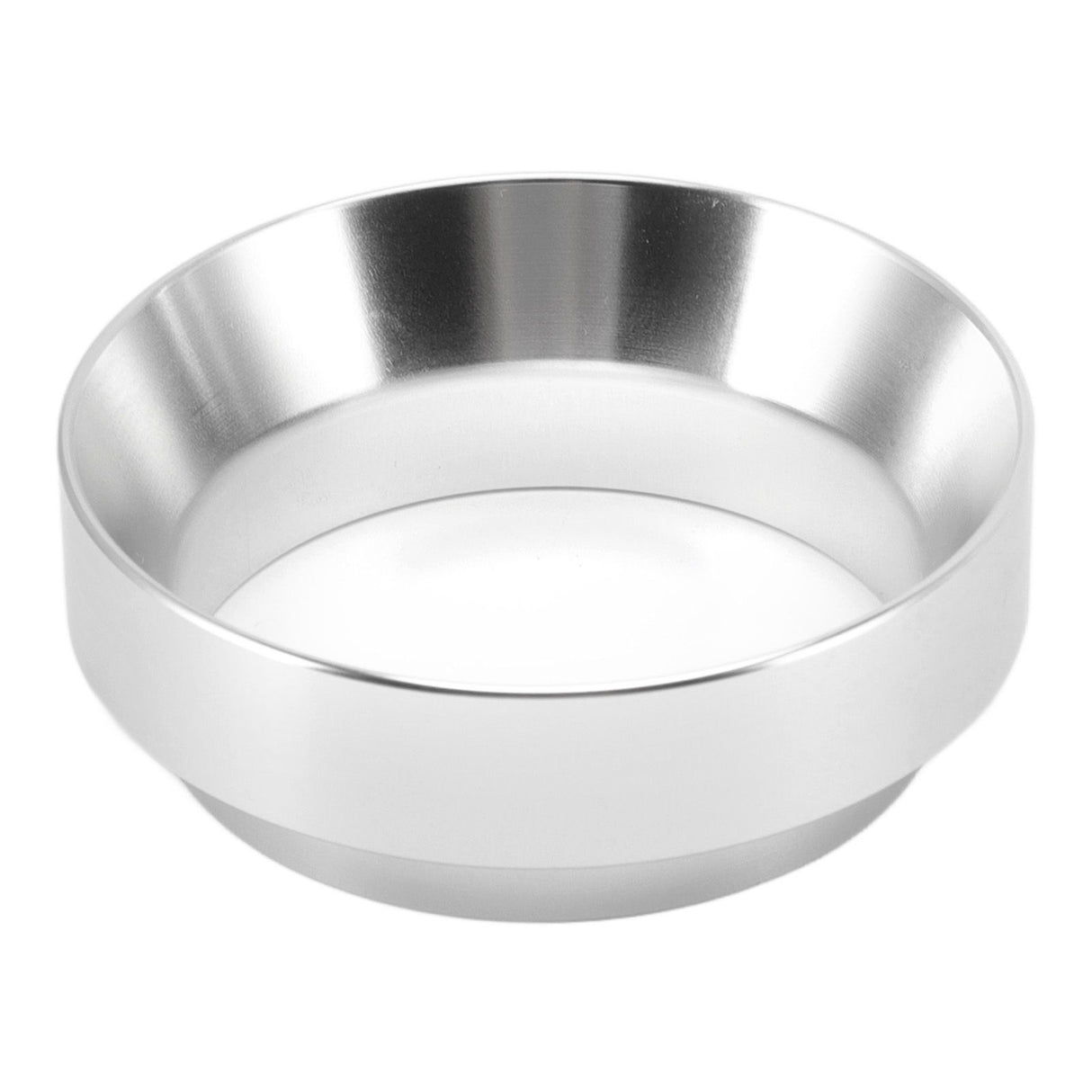 53mm Coffee Dosing Funnel Aluminum Alloy Magnetic Coffee Powder Dosing Ring Anti Flying Powder Receiving Ring Silver