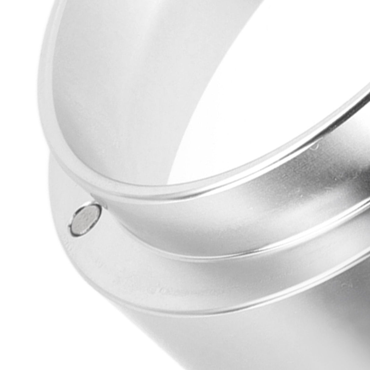53mm Coffee Dosing Funnel Aluminum Alloy Magnetic Coffee Powder Dosing Ring Anti Flying Powder Receiving Ring Silver