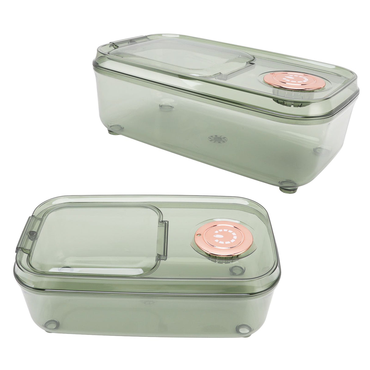 Transparent Rice Grain Storage Container Insect Proof Food Bucket Container with Flip Lid Measuring Cup 10KG Transparent Green