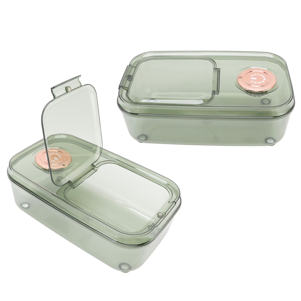 Transparent Rice Grain Storage Container Insect Proof Food Bucket Container with Flip Lid Measuring Cup 10KG Transparent Green