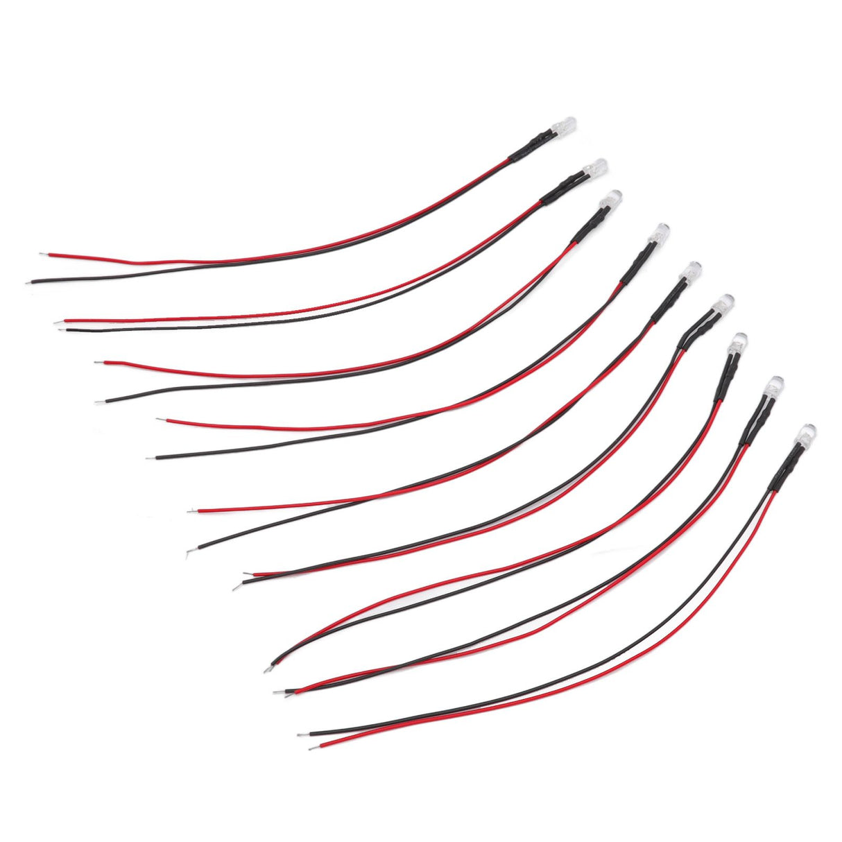 10pcs Lights Emitting Diodes 5mm Prewired Electronic LED Light Diodes for Decoration 5‑12V Purple Light