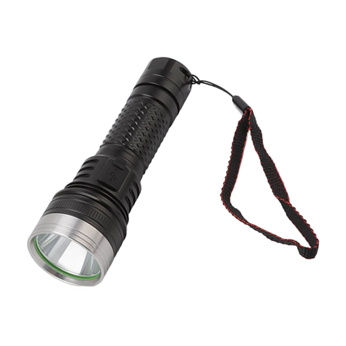 LED Flashlight 2 Levels High Brightness SST40 Wick White Light Life Waterproof Portable Outdoor Flashlight for Home Adventure