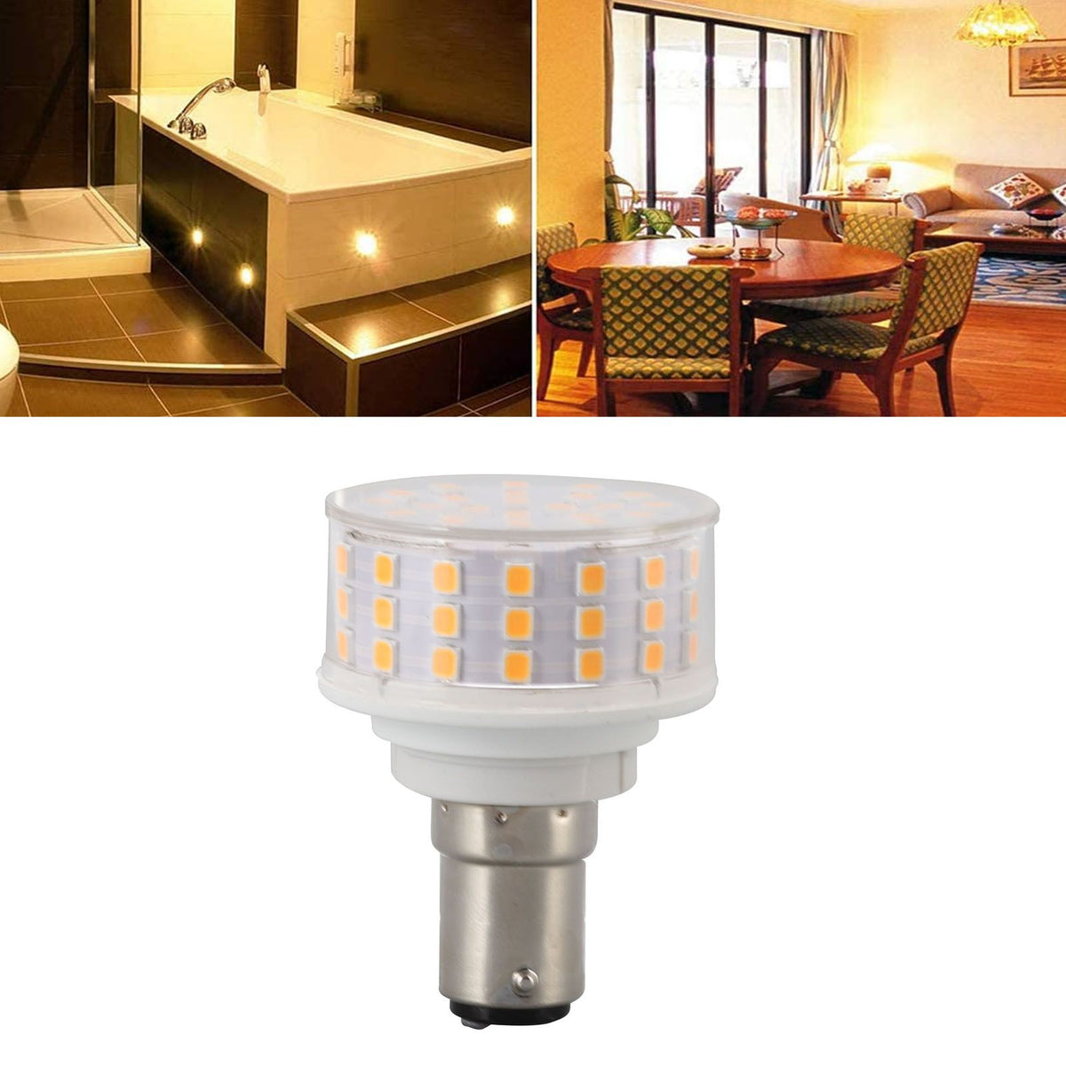 B15 Bulb 10W 1000LM Flicker Free Energy Saving LED Corn Light for Desk Lamp 85‑265V Warm Light