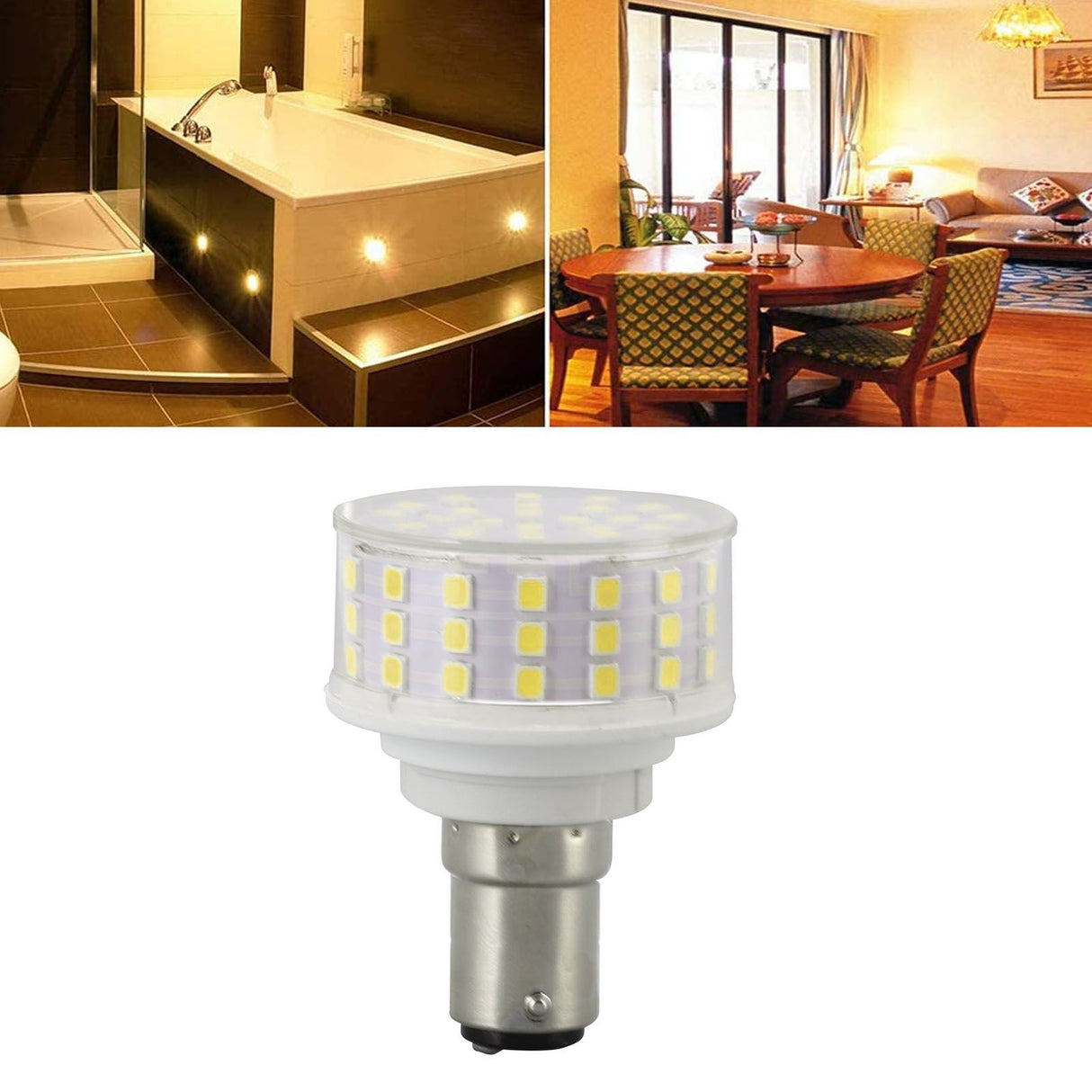 B15 Bulb 10W 1000LM Flicker Free Energy Saving LED Corn Light for Desk Lamp 85‑265V White Light
