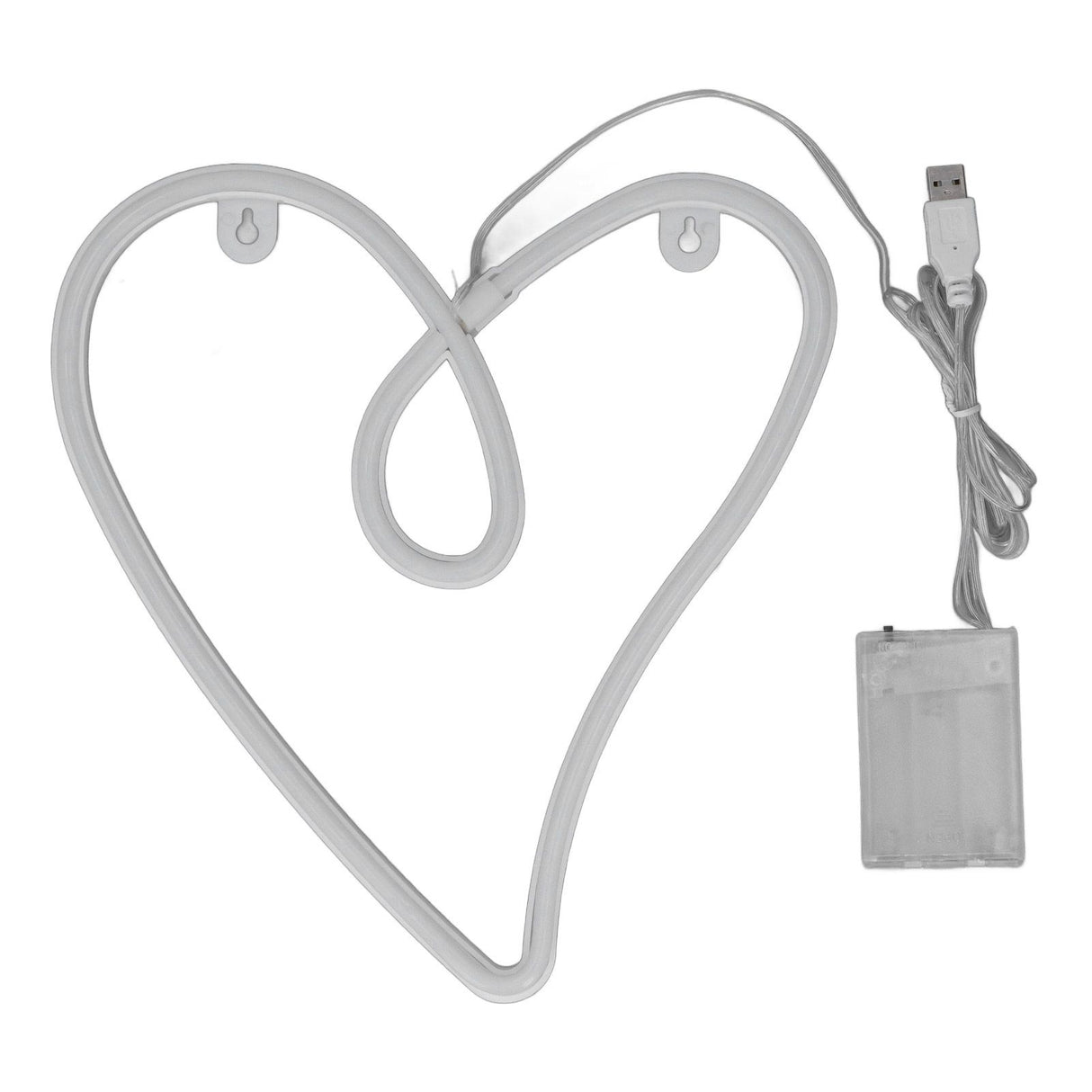 Heart Neon Light Dual Power Supply Retro IP45 Waterproof LED Neon Lamp for Living Room Valentine's Day Party Bar Decor Pink Light