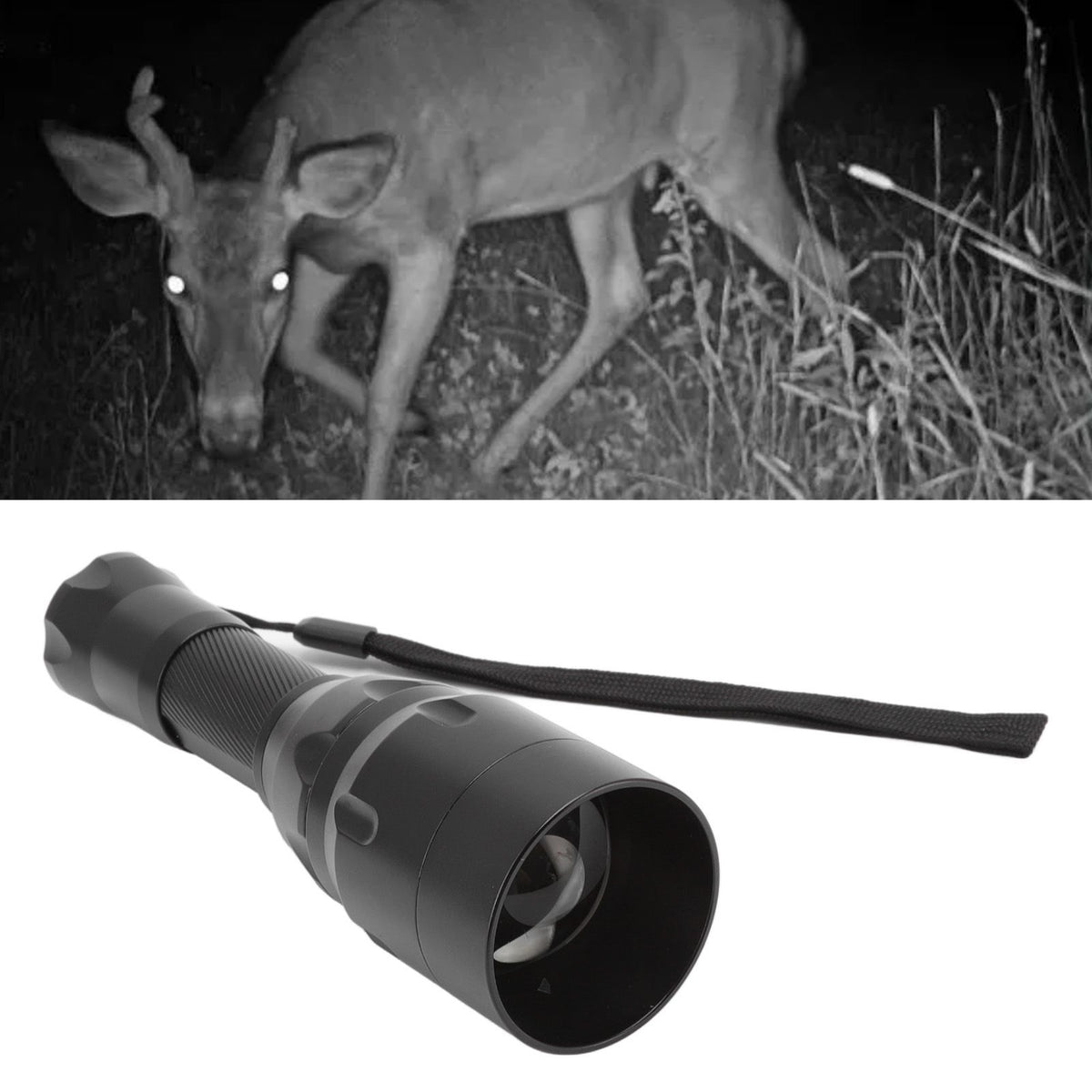 IR Flashlight LED 850nm Infrared Hunting Flashlight with Night Vision for Photography Fill Lighting