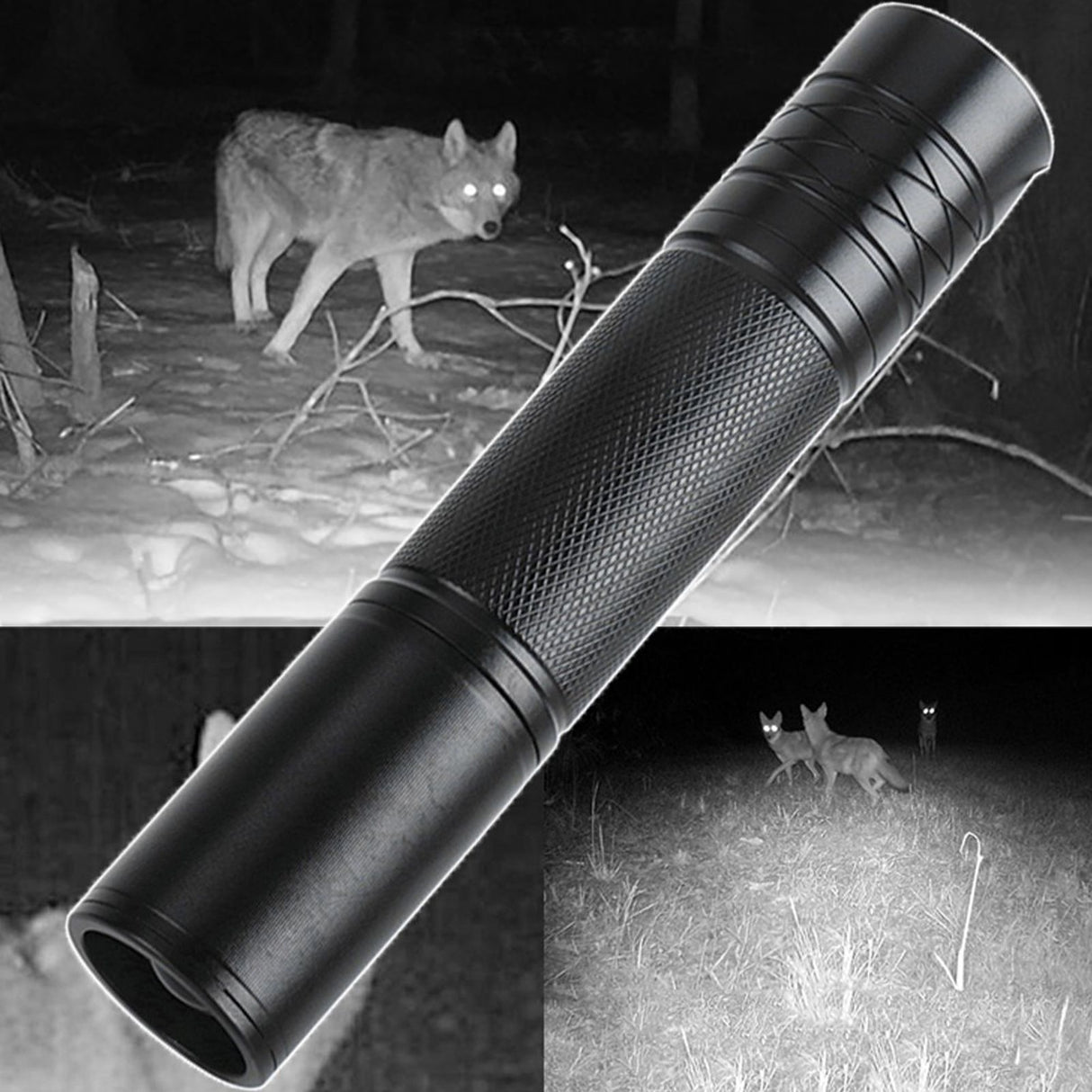 IPX5 Zoomable Infrared Flashlight Handheld 850nm IR Night Vision Flashlight for Outdoor Hunting