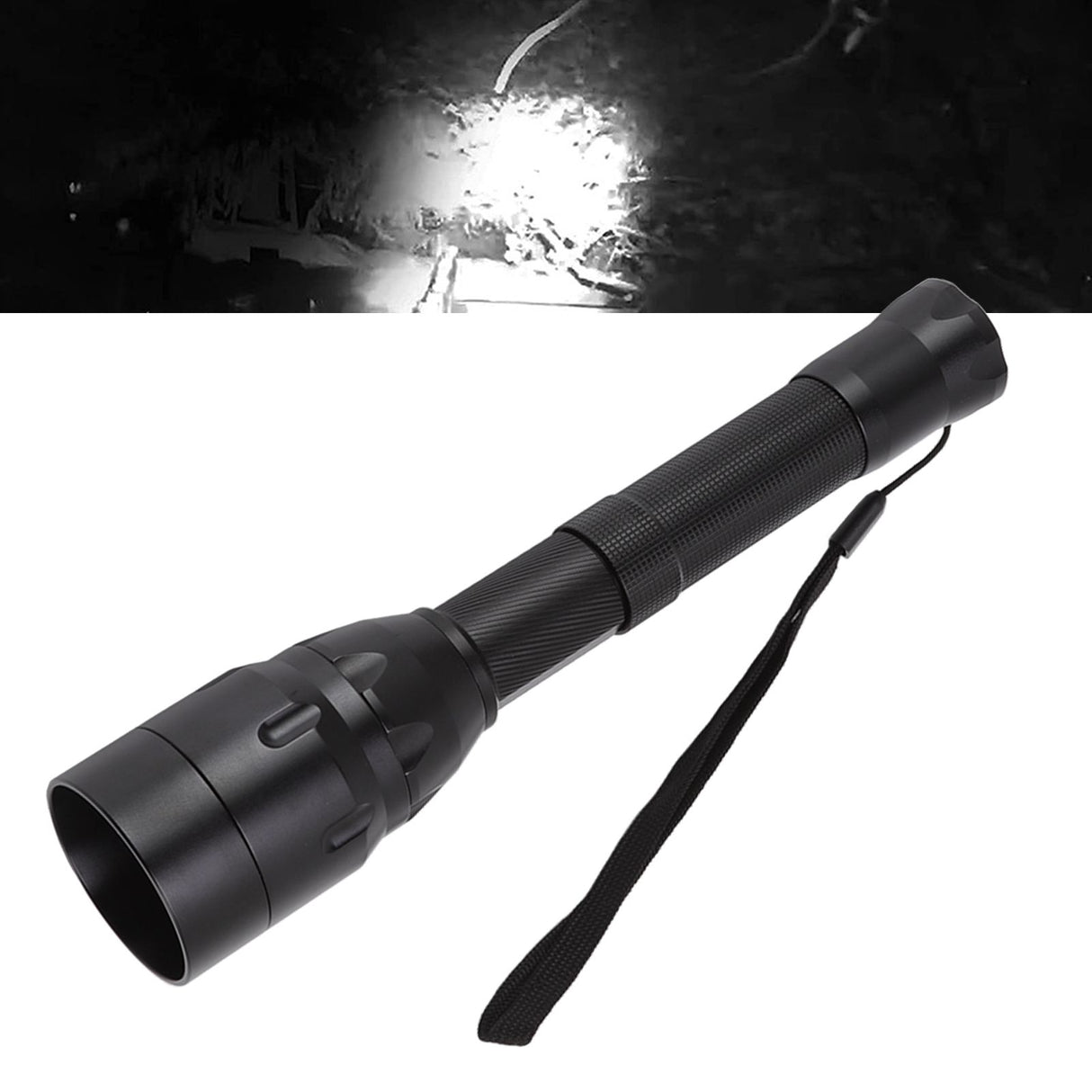IPX5 Zoomable Infrared Flashlight Handheld 850nm IR Night Vision Flashlight for Outdoor Hunting