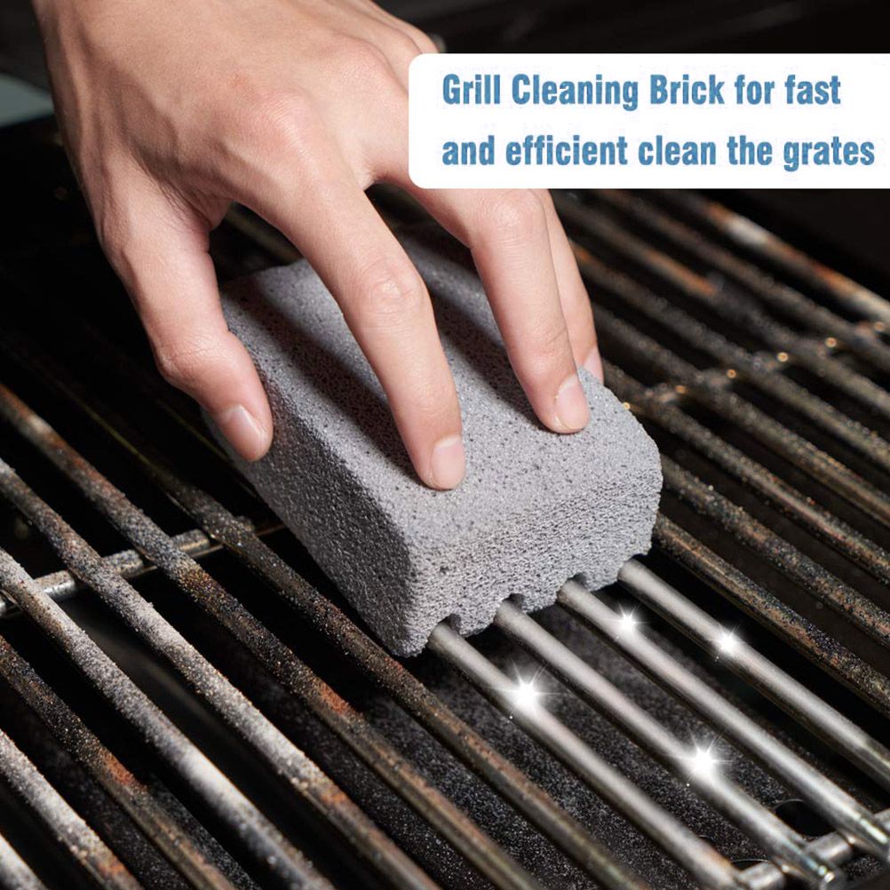 4Pcs Grill Cleaning Bricks Blocks Reusable Descaling Cleaning Pumice Stones for Removing Stains BBQ Cleaning