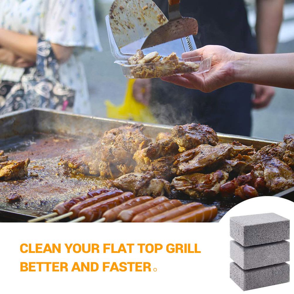 4Pcs Grill Cleaning Bricks Blocks Reusable Descaling Cleaning Pumice Stones for Removing Stains BBQ Cleaning