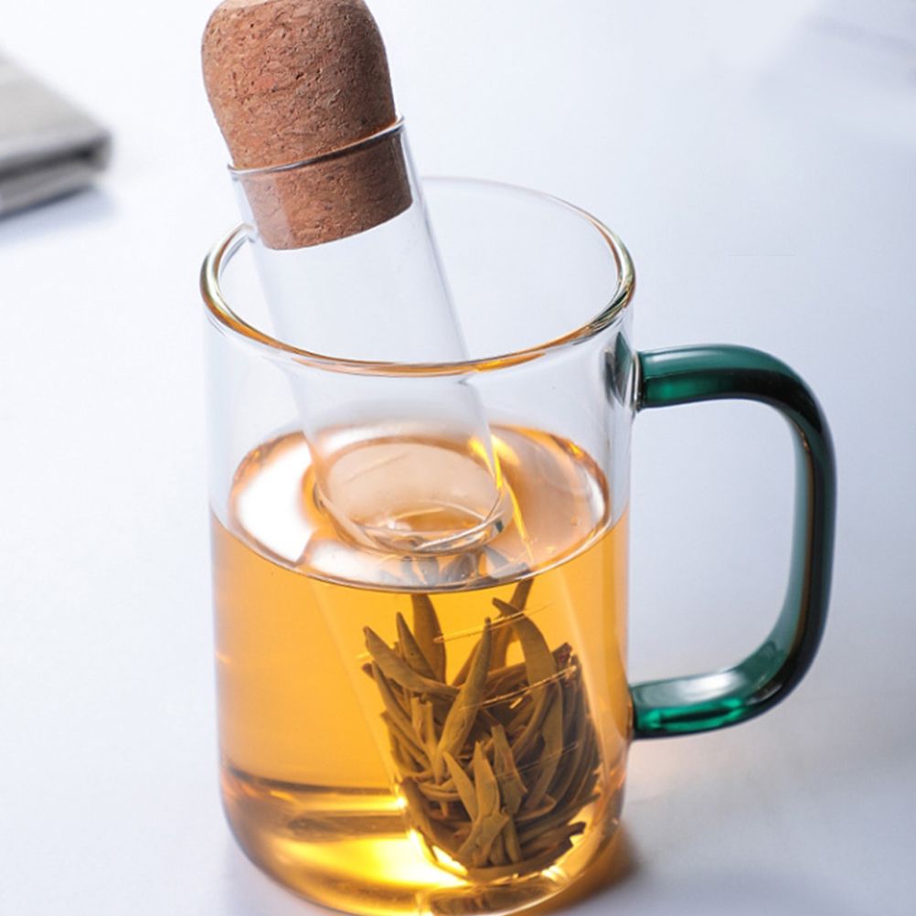 Tea Infuser Heat Resistant Glass Tea Strainer Transparent Tea Cup Strainer