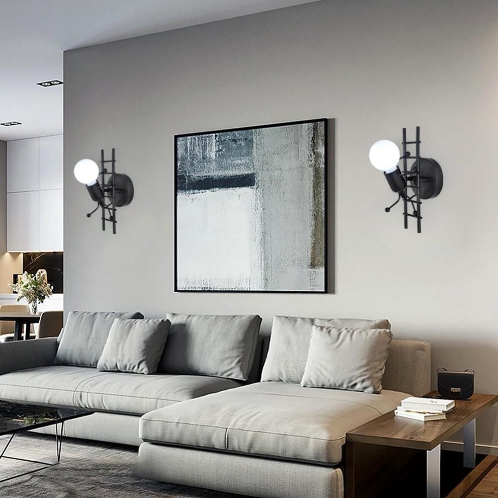 Creative Humanoid Indoor LED Wall Lamp Modern Wall Lamp Art Decoration Wall Lamp E27 for Bedroom Kids Room Hallway Restaurant Staircase Kitchen