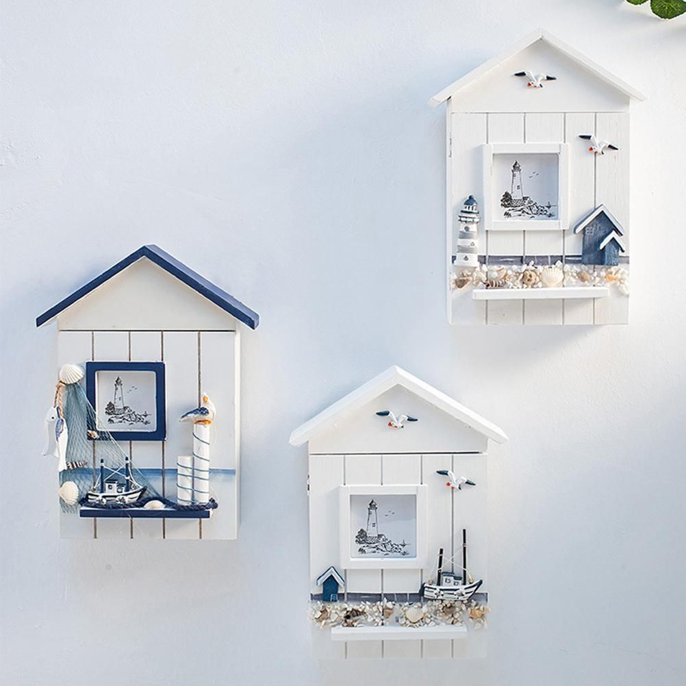 Wood Keys Box Wall Mounted Sundries Holders Practical Convenient Key Holder Storage Box Cabinet