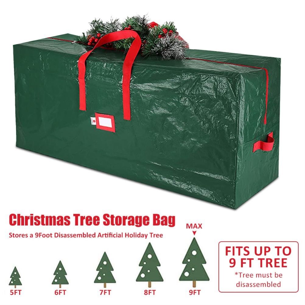 Christmas Tree Storage Bag Holiday Storage Case Waterproof Zippered Bag with Carrying Handles