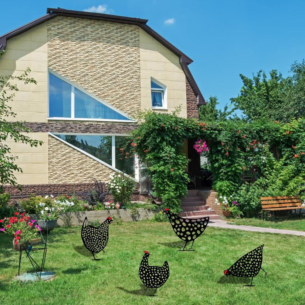 Lawn Pathway Sidewalk Garden Outdoor Decoration Animal Interest Garden Chicken Rooster Statue