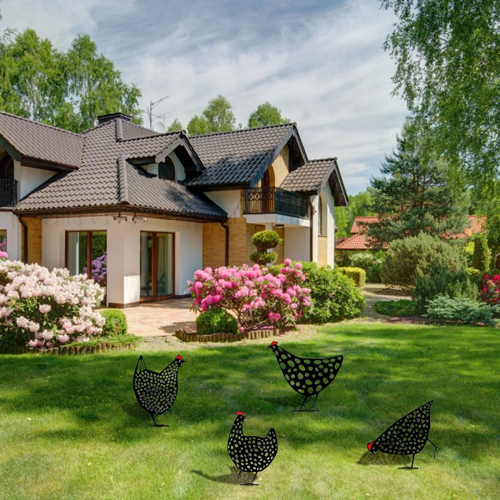 Lawn Pathway Sidewalk Garden Outdoor Decoration Animal Interest Garden Chicken Rooster Statue