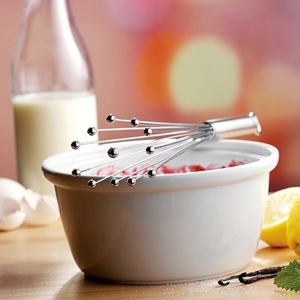 Stainless Steel Balls Whisk Egg Beater Mixing Cooking Tools Firm Durable Cream Frother Baking Utensils