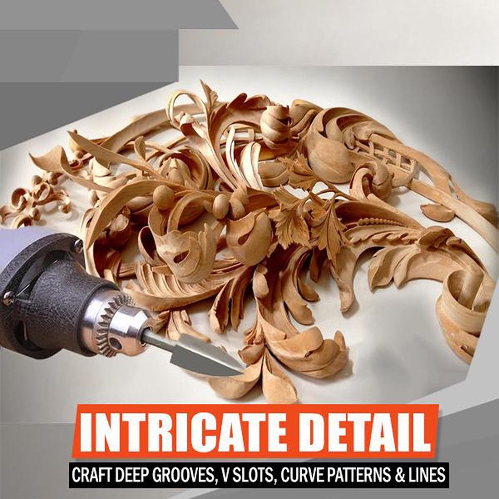 5Pcs/Set Wood Carving And Engraving Drill Bit Milling Cutter Root Carving Tools for DIY Woodworking Carving