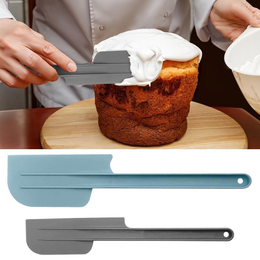 2Pcs/Set Plastic Spatula Soft Grip Cream Scraper Cutter Kitchen Gadget Baking Tools for Butter Cake Cream Pastry 10inch 12 inch