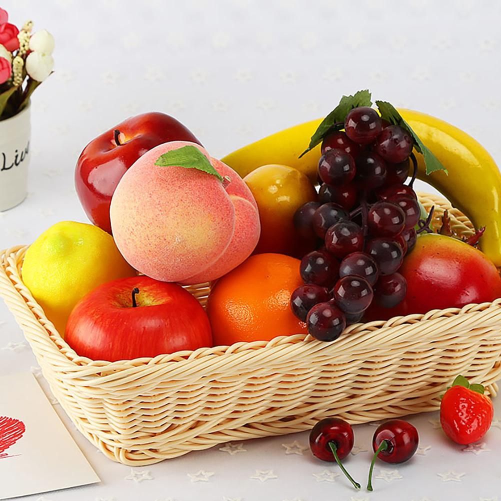 6PCS Artificial Peaches Simulation Peaches Fruits Vivid Props for Home Fruit Shop Supermarket Desk Decoration