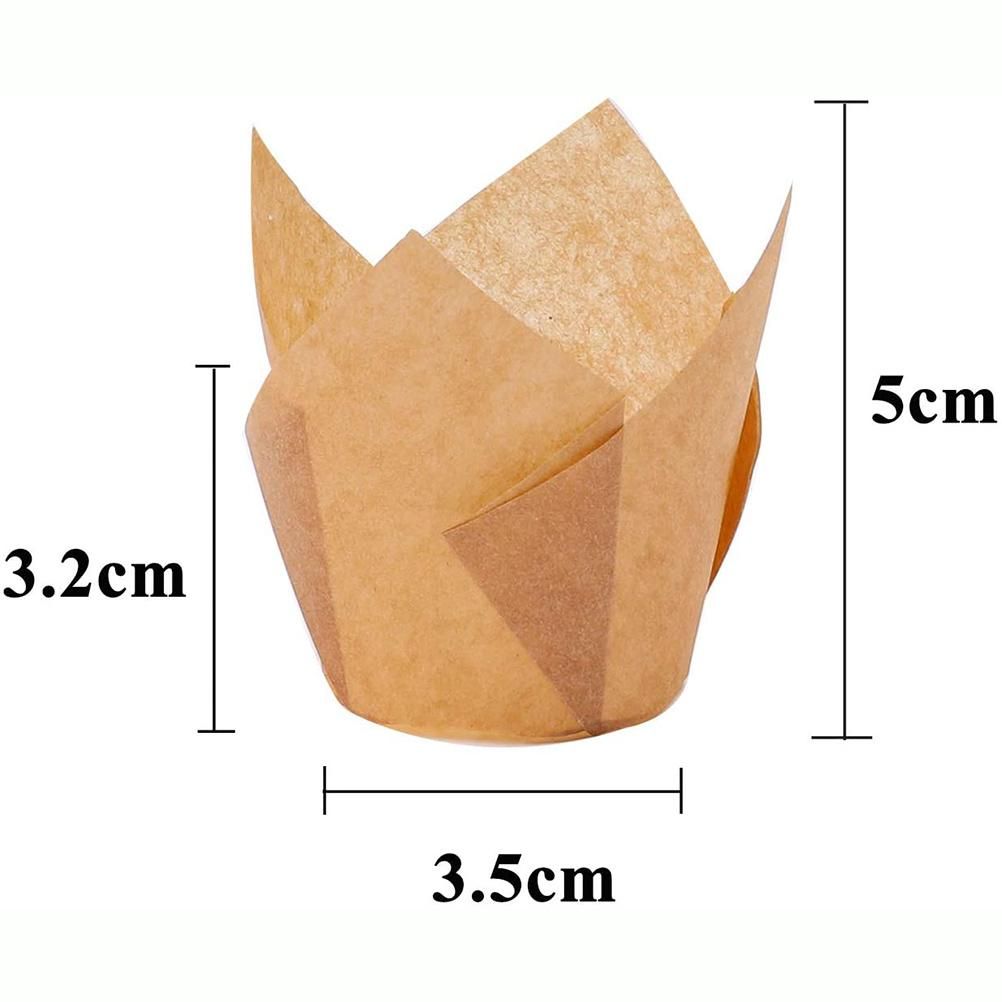 150 Pieces Mini Baking Cups Tulip Baking Cups Cupcake Liners Muffin Liners for Wedding Birthday Parties