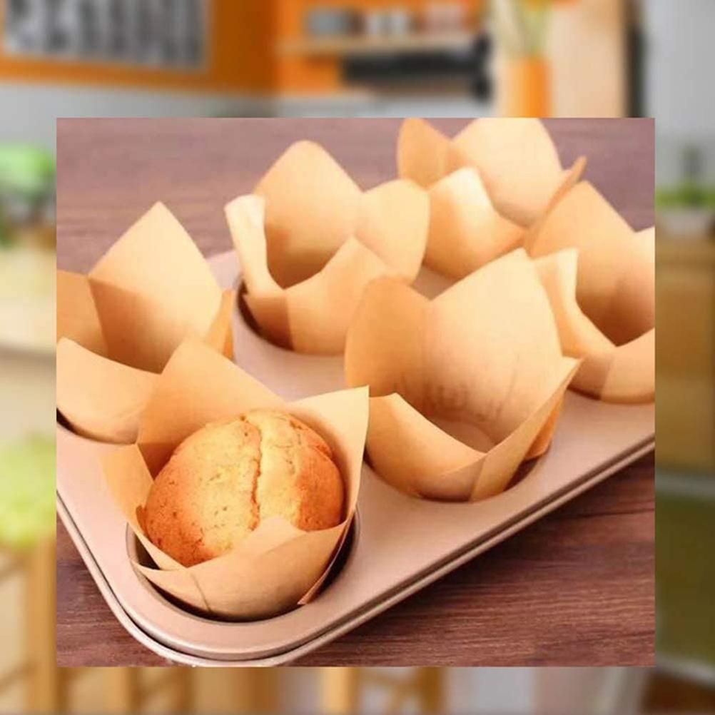 150 Pieces Mini Baking Cups Tulip Baking Cups Cupcake Liners Muffin Liners for Wedding Birthday Parties