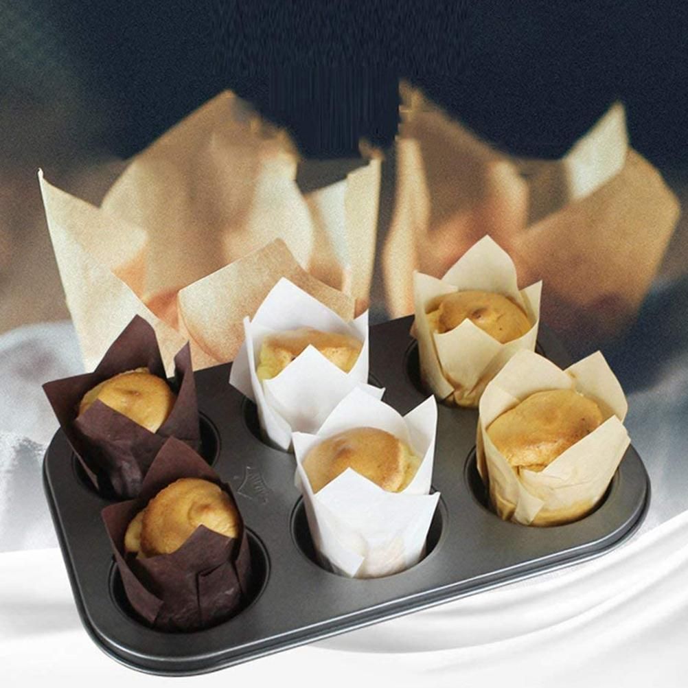 150 Pieces Mini Baking Cups Tulip Baking Cups Cupcake Liners Muffin Liners for Wedding Birthday Parties