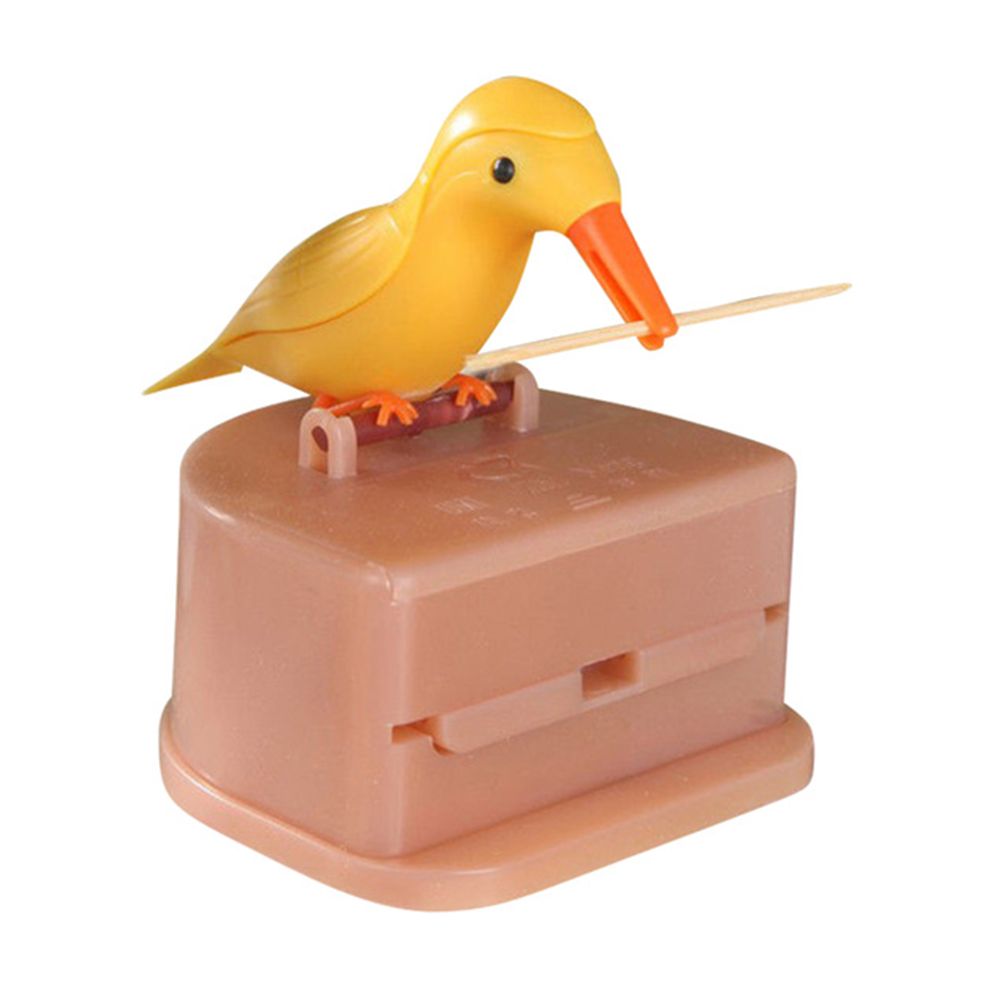 Cute Bird Toothpick Holder Dispenser Gag Gift Cleaning Toothpick Case