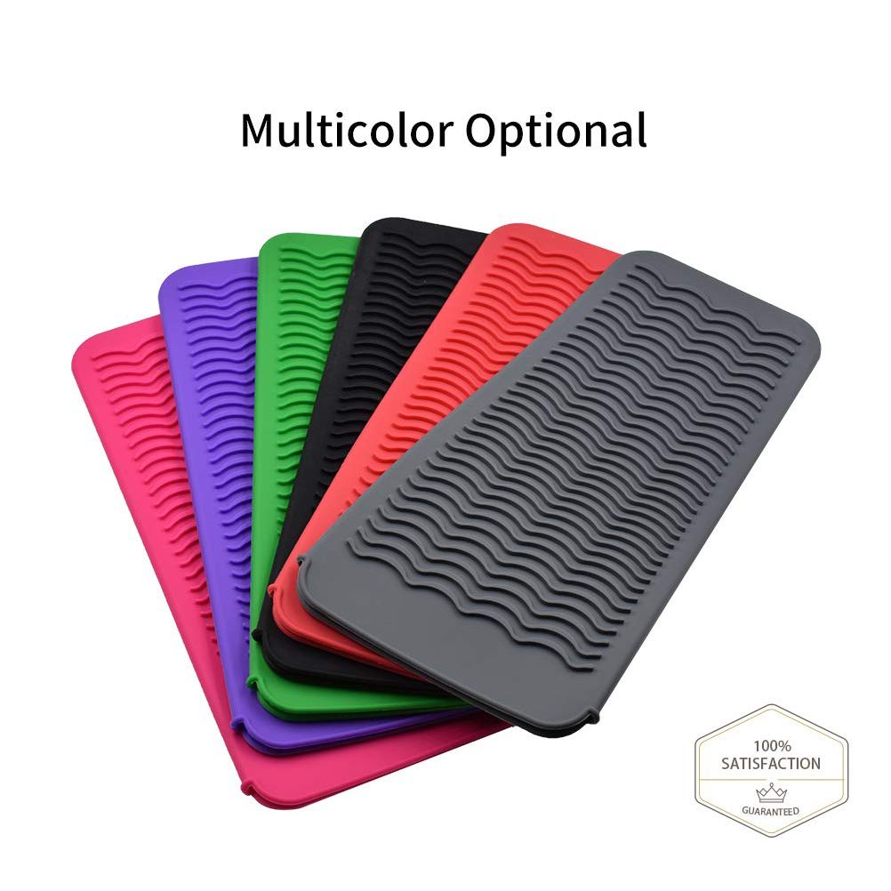 Silicone Heat Resistant Travel Mat Pouch for Curling Iron Hair Straightener Flat Iron and Hair Styling Tool