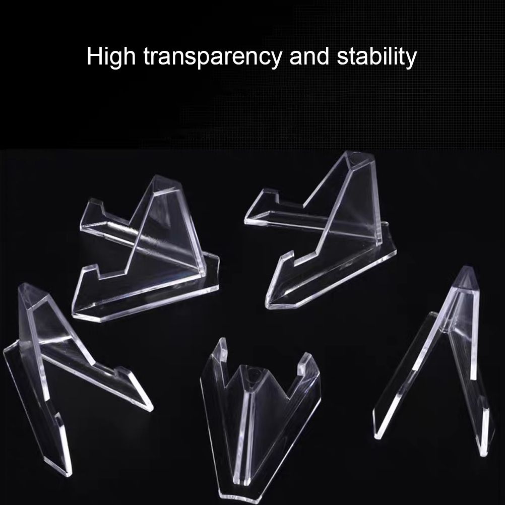 12PCS Mini Acrylic Display Stands Transparent Coin Display Easel for Home Shop Exhibitions