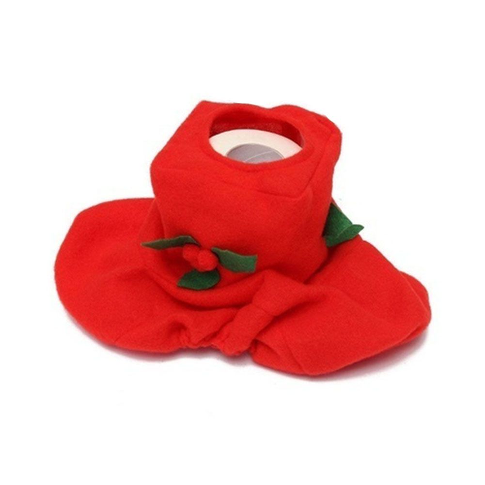 Christmas Pattern Mildew Proof Waterproof Bathroom Toilet Seat Cover Foot Pad and Water Tank Cover Set