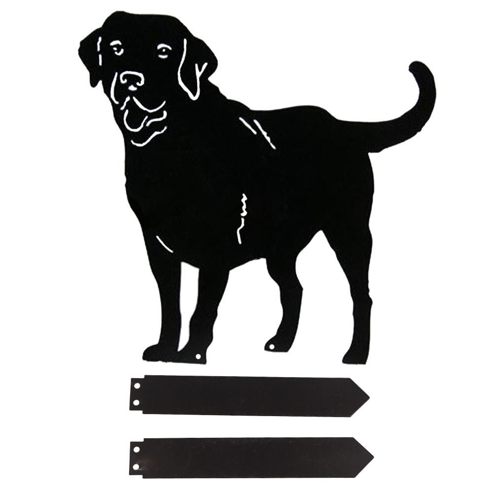 Metal Dog Decorative Garden Stakes Dog Silhouette Garden Decoration for Outdoor Lawn Ornaments Yard Sign