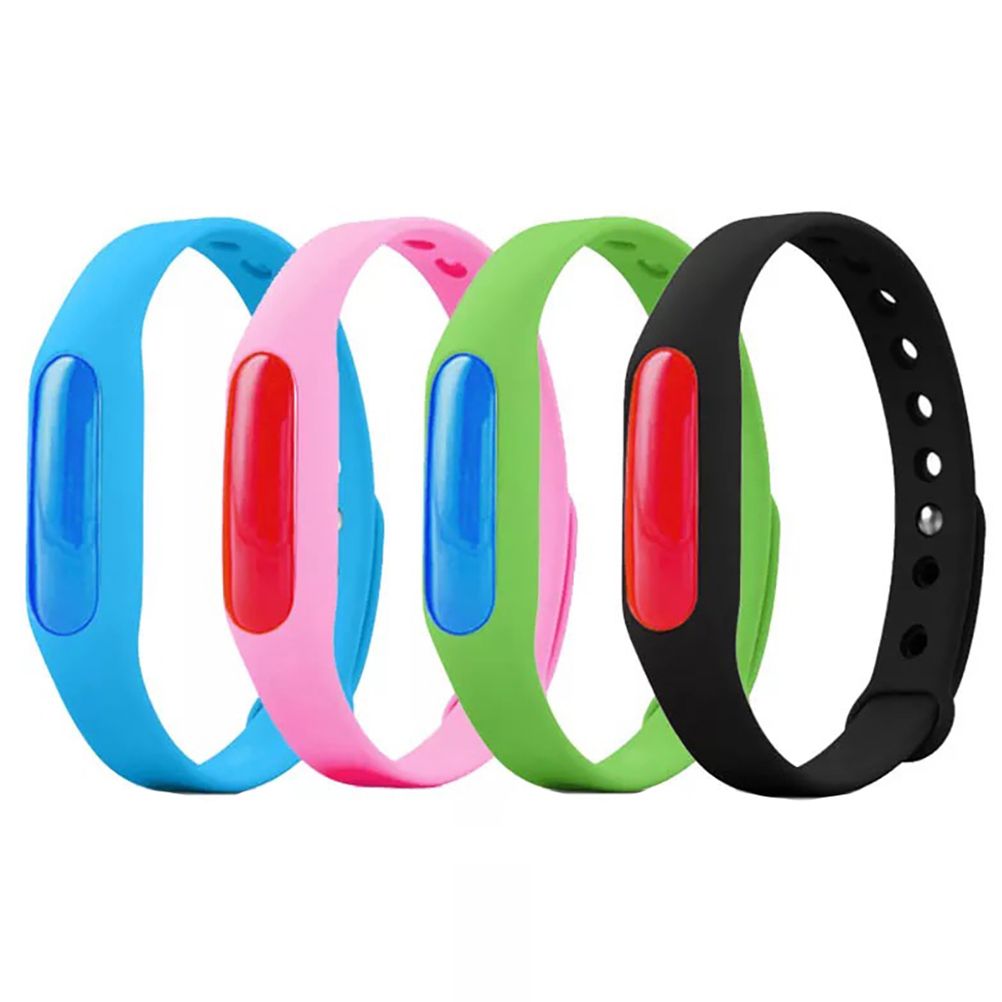 6Pcs Random Silicone Mosquito Repellent Bracelets Waterproof Anti Mosquito Band Bug and Insect Protection Wrist Bands for Adults and Kids