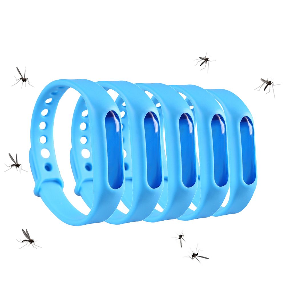6Pcs Random Silicone Mosquito Repellent Bracelets Waterproof Anti Mosquito Band Bug and Insect Protection Wrist Bands for Adults and Kids