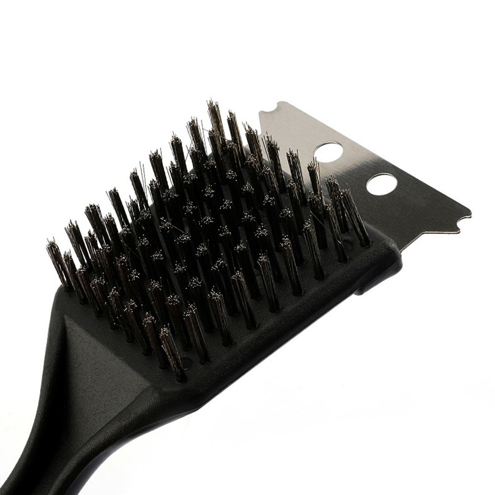 2Pcs BBQ Grill Brushes Stainless Steel Bristles Cleaning Brushes Barbecue Grill Brushes Scrapers