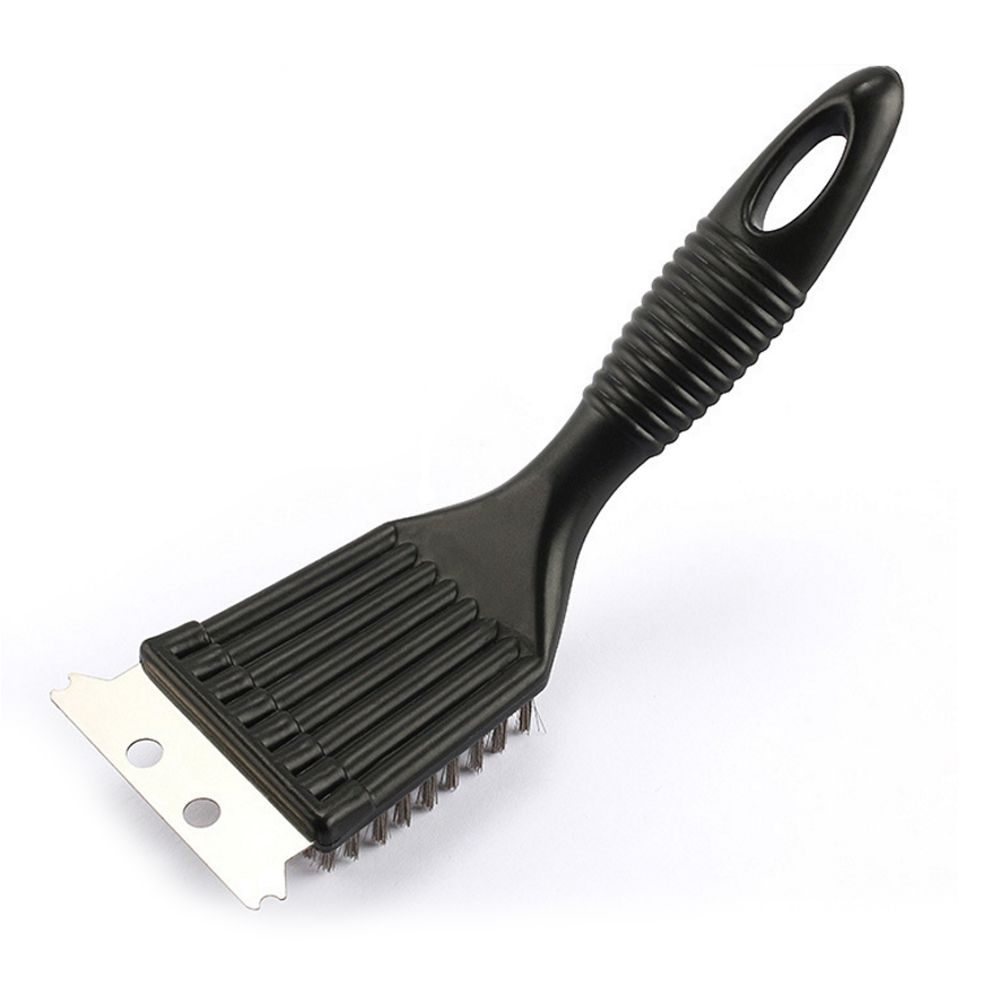 2Pcs BBQ Grill Brushes Stainless Steel Bristles Cleaning Brushes Barbecue Grill Brushes Scrapers