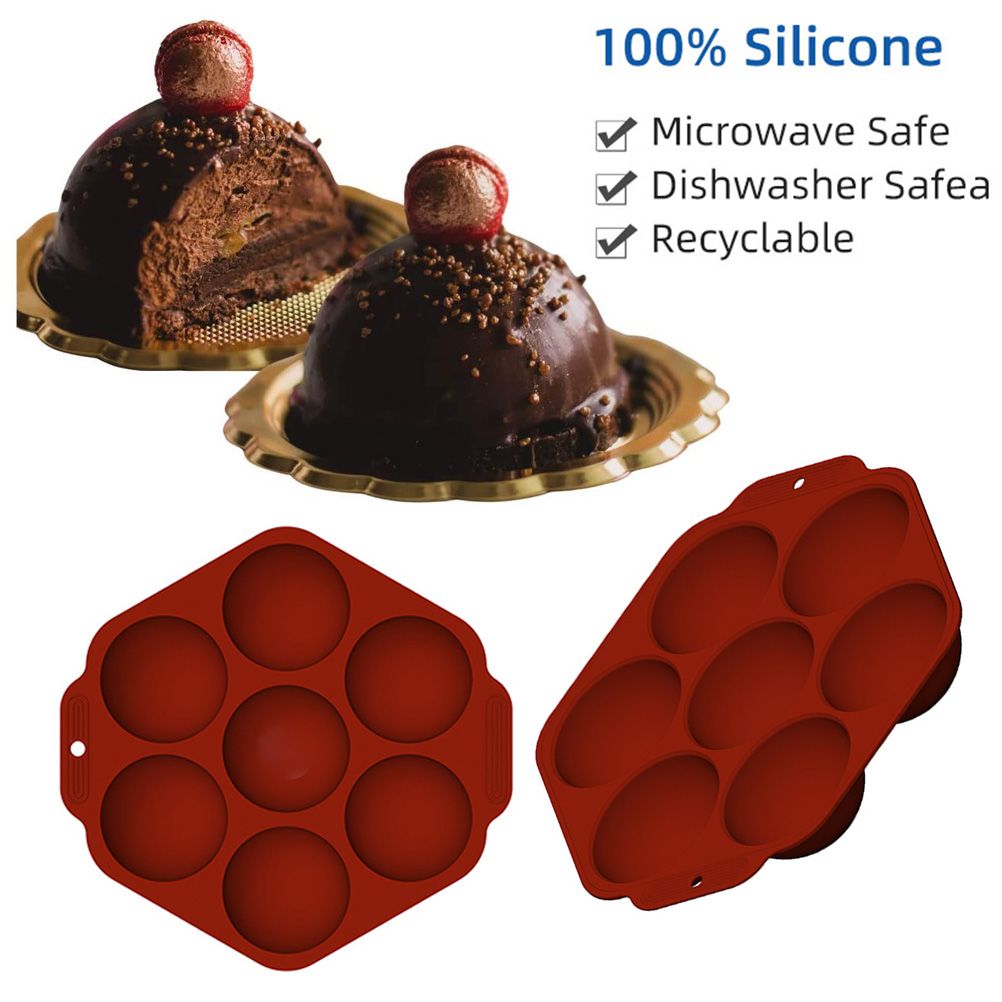 7 Holes Sphere Silicone Mold for Chocolate Half Sphere Silicone Molds for Making Chocolate Cake Dome Mousse