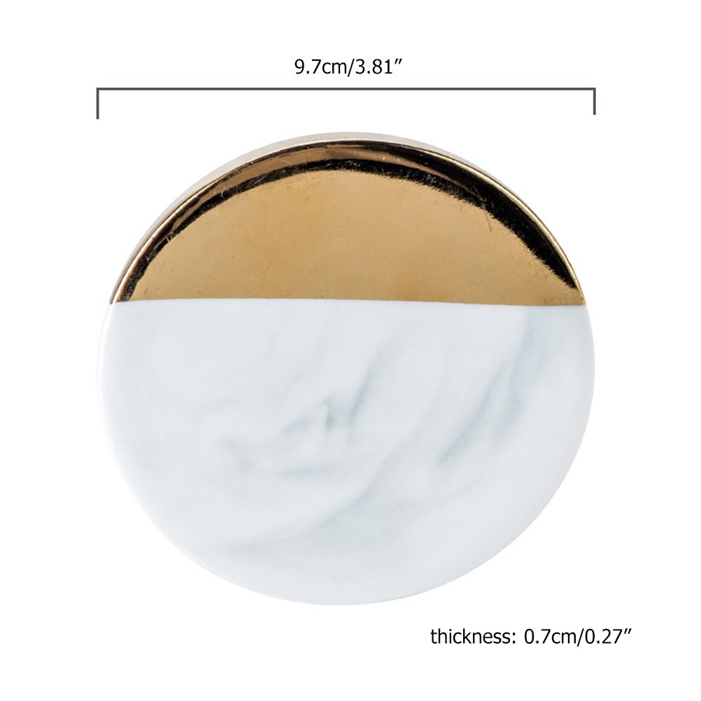 Gold Marble Coasters Ceramic Coaster Tea Cup Pad Table Mat Coaster Coffee Tea Cup Place Mats
