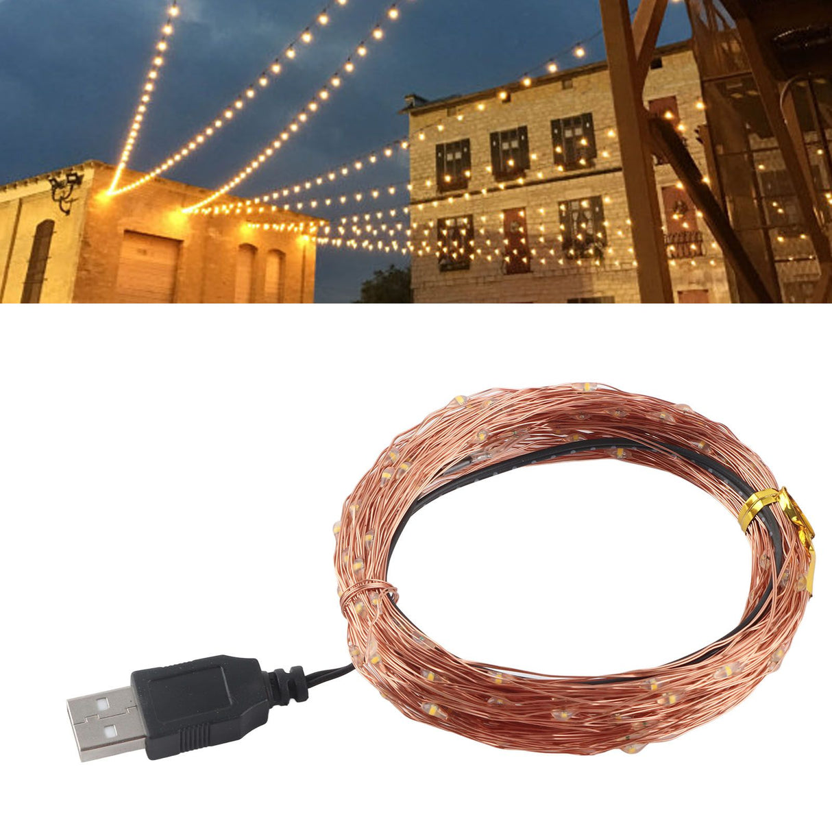 Fairy Lights USB Powered String Lights Holiday Lights Fairy String Lights for Party Wedding Festival Bedroom Table Decoration