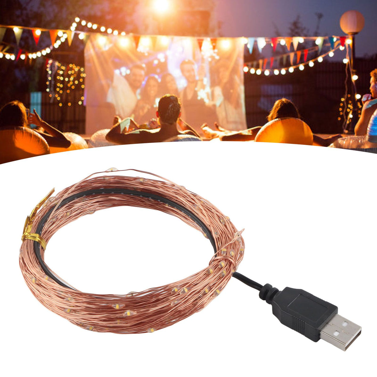 Fairy Lights USB Powered String Lights Holiday Lights Fairy String Lights for Party Wedding Festival Bedroom Table Decoration