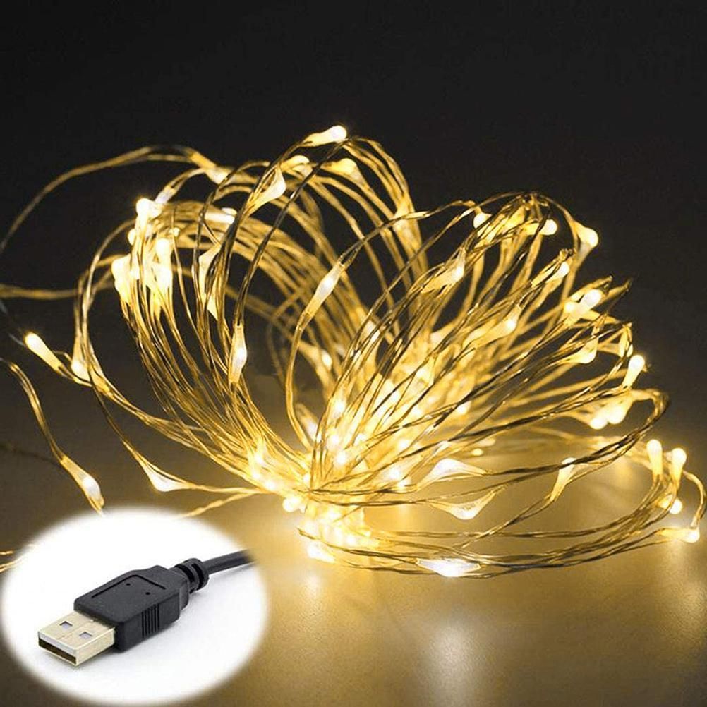 Fairy Lights USB Powered String Lights Holiday Lights Fairy String Lights for Party Wedding Festival Bedroom Table Decoration