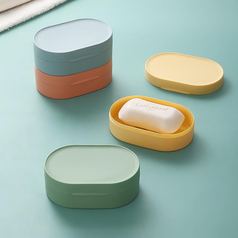 Travel Soap Case Box Holder with Lid Portable Leak Proof Soap Dish Container Soap Box Holder for Home Shower Outdoor Camping