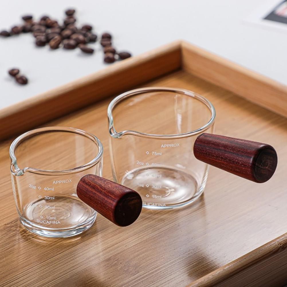 Glass Milk Cup Glass Measuring Cup with Handle Clear Scale Baking Milk Cup for Kitchen Accessories