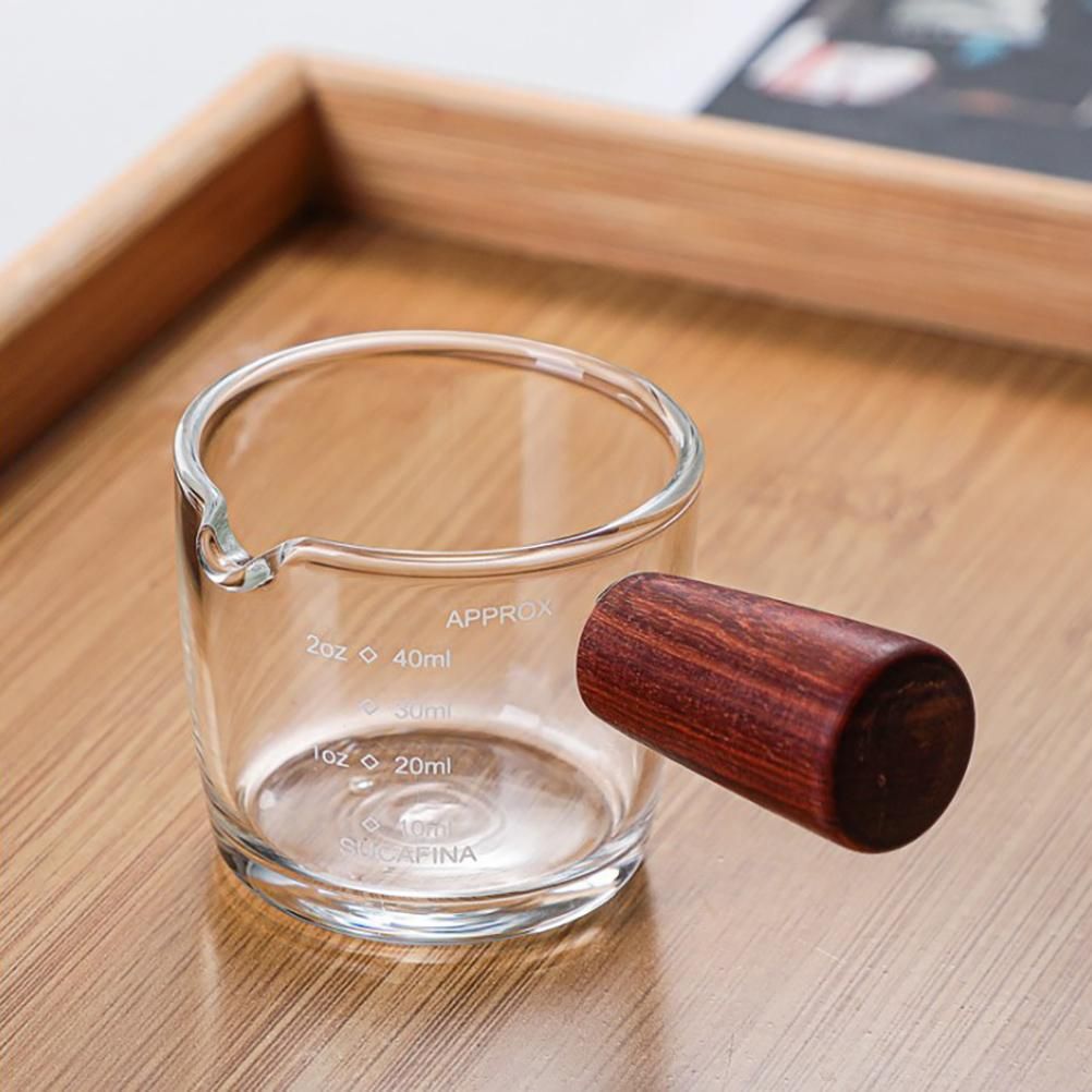Glass Milk Cup Glass Measuring Cup with Handle Clear Scale Baking Milk Cup for Kitchen Accessories