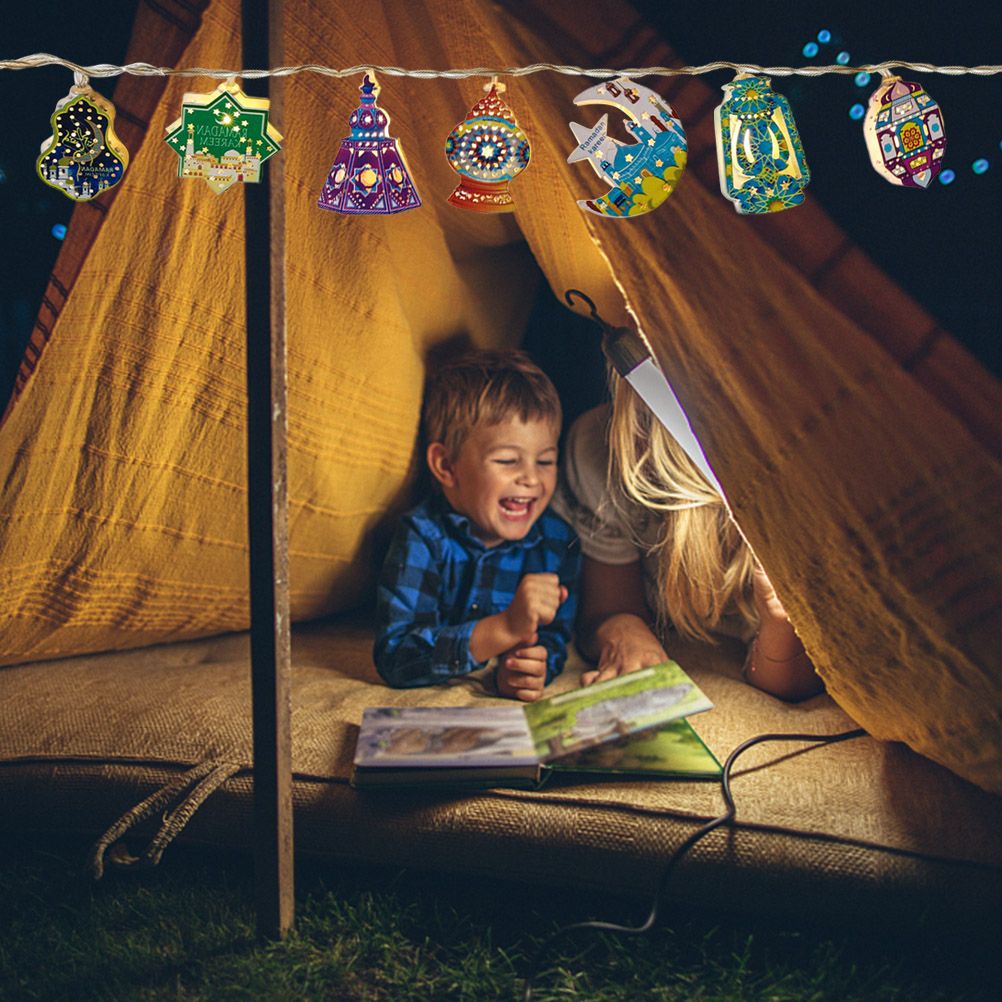 Eid Mubarak Led String Lights Ramadan Decoration for Home Muslim Party Supplies Eid Decoration