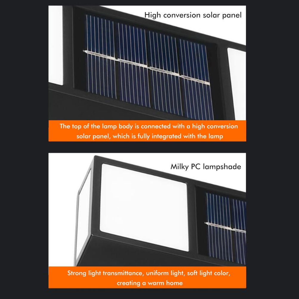 Solar Light Outdoor LED Solar Light Waterproof Outdoor Solar Wall Light for Front Door Backyard Garage Deck