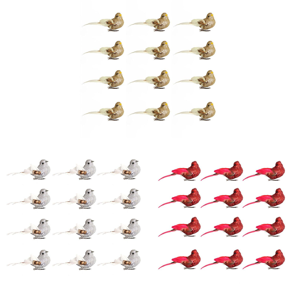 Imitation Feather Bird Multipurpose Fade Resistant Fake Feather Bird Ornament for Flowers Handicrafts Fairy Garden