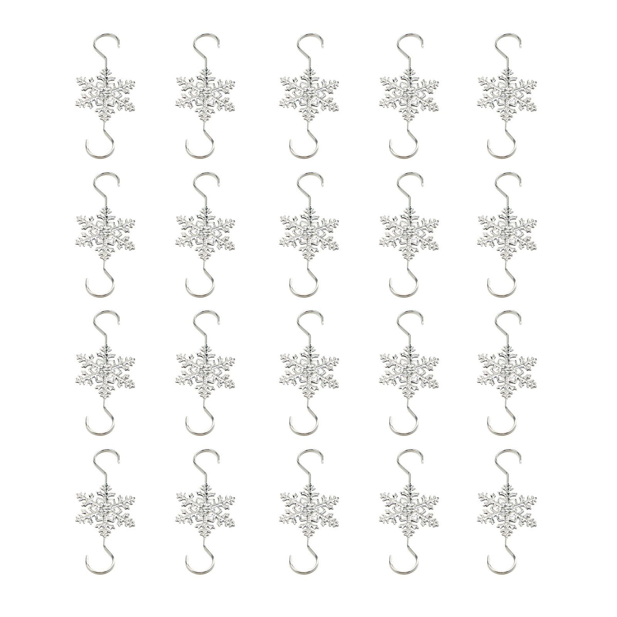 20pcs Metal Snowflake Flake Hooks Christmas Hooks Christmas Tree Holiday Decorations S Hooks